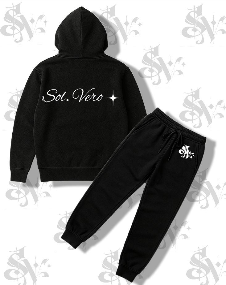 Black Relaxed Fit Tracksuit- Preorder