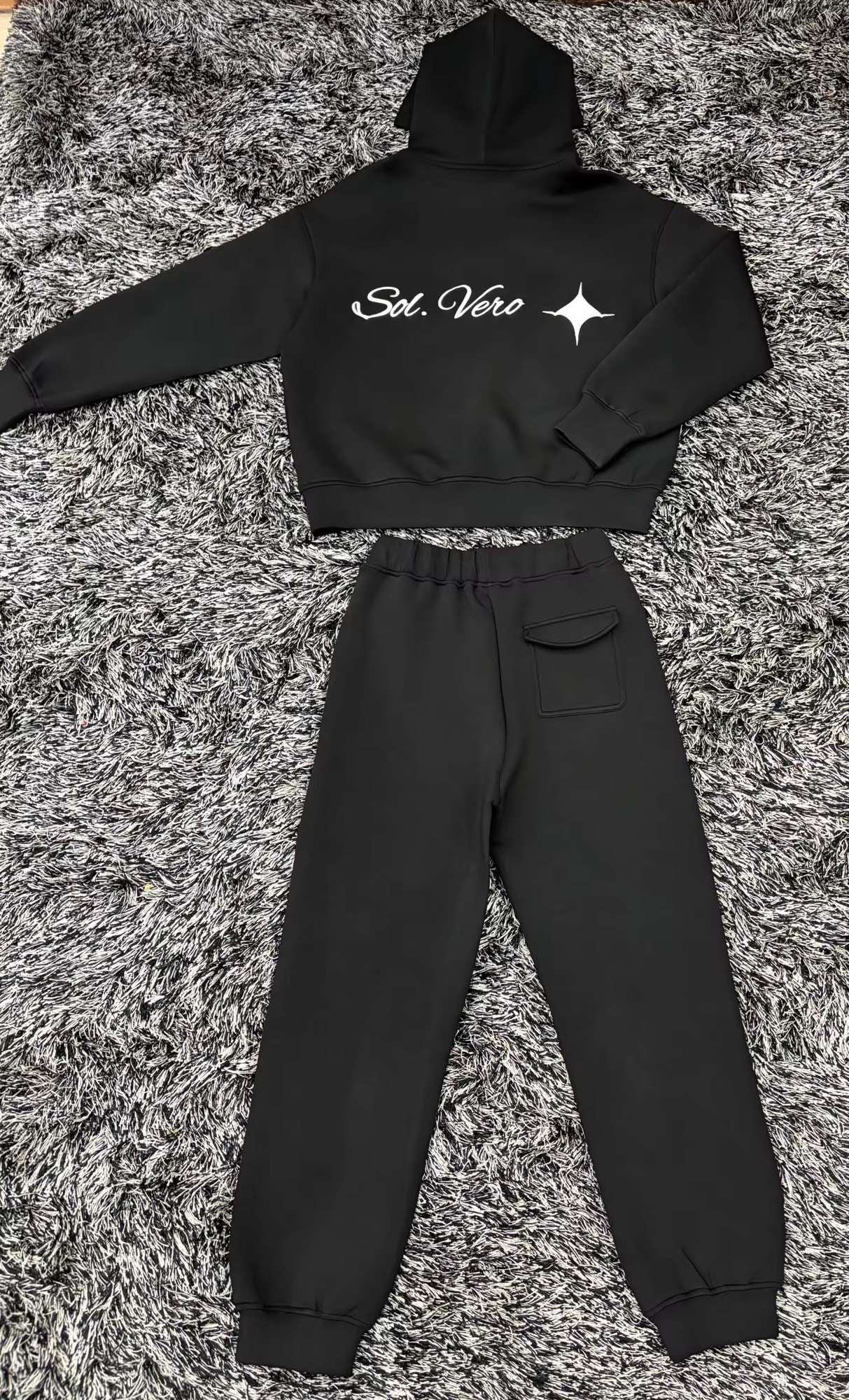 Black Relaxed Fit Tracksuit