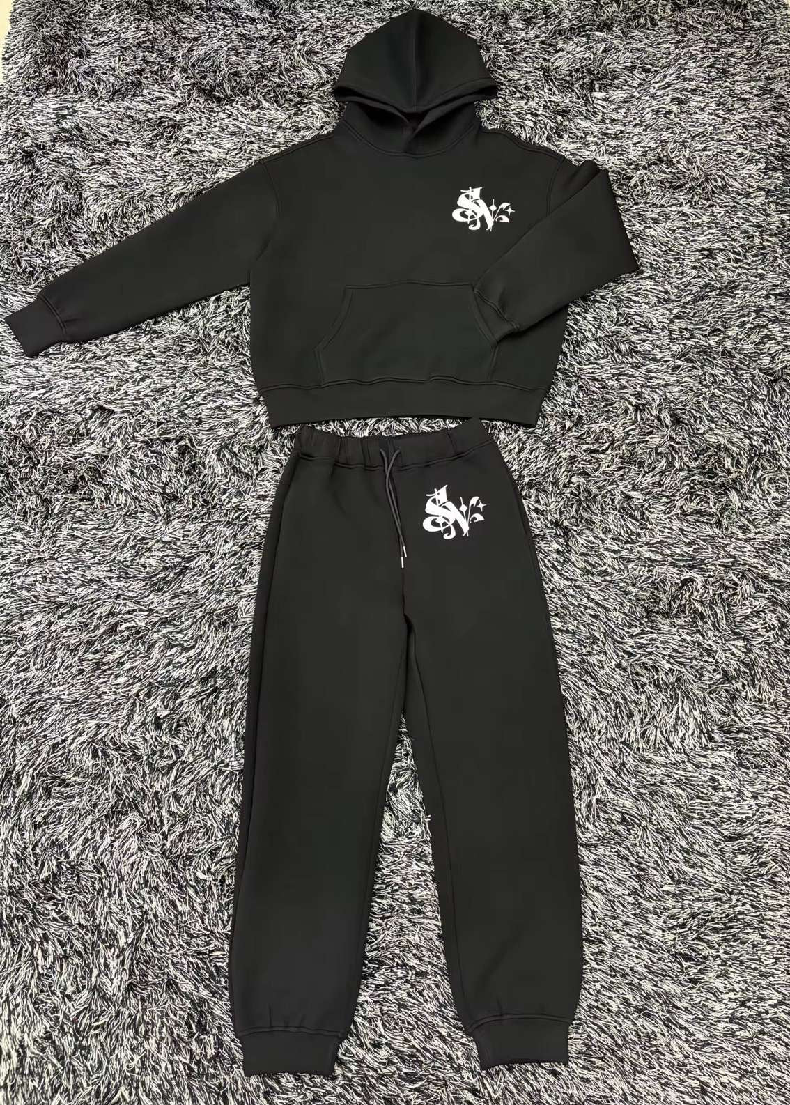 Black Relaxed Fit Tracksuit