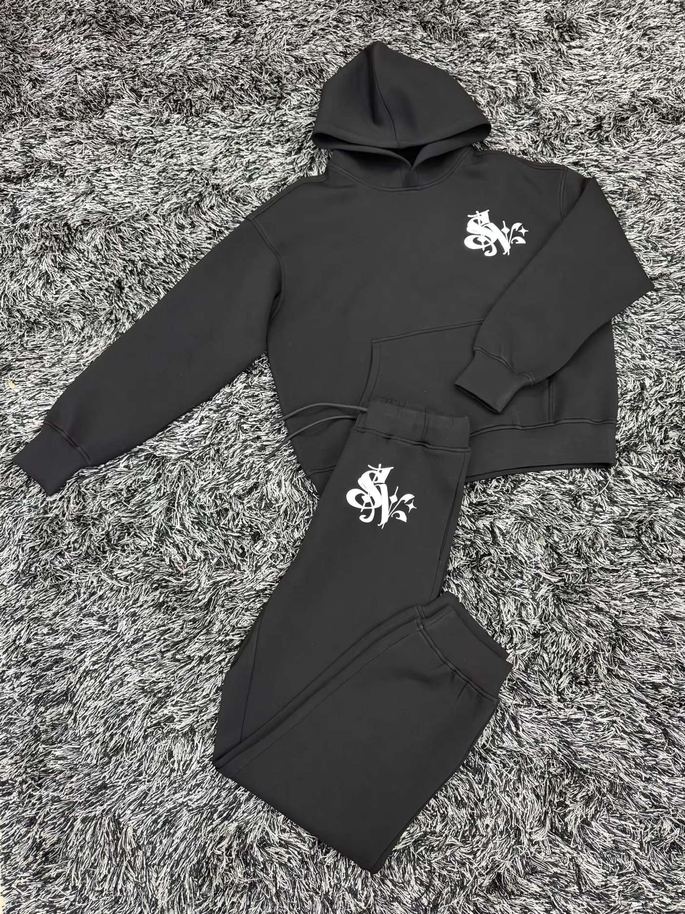 Black Relaxed Fit Tracksuit